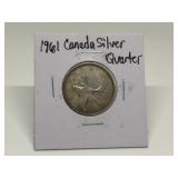 1961 CANADIAN SILVER QUARTER