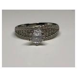 S925 MARKED CZ RING (SIZE 10)