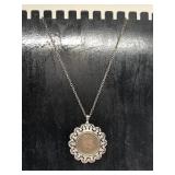 FRANKLIN HALF IN A BEZEL NECKLACE
