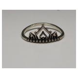 STERLING SILVER TIARA RING (SIZE 7 1/2)