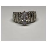 S 925 MARKED CZ RING (SIZE 10)