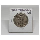 1943-D WALKING LIBERTY HALF