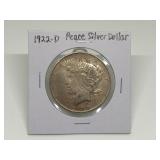 1922-D PEACE SILVER DOLLAR
