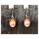 STERLING SILVER PEARL EARRINGS