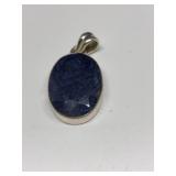 STERLING SILVER SODALITE PENDANT