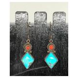STERLING SILVER TURQUOISE EARRINGS