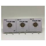 1935-D, 1935-S, 1935 MERCURY DIMES