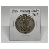 1945 WALKING LIBERTY HALF