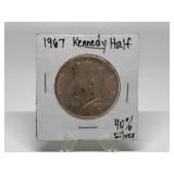 1967 KENNEDY HALF 40% SILVER
