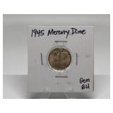 1945 MERCURY DIME