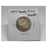 1944 CANADIAN SILVER QUARTER