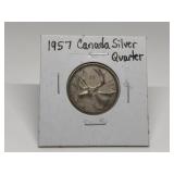1957 CANADIAN SILVER QUARTER