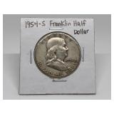 1954-S FRANKLIN HALF