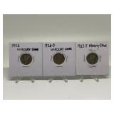 1923-S, 1926-D, 1926 MERCURY DIMES