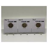 1927, 1927-D, 1927-S MERCURY DIMES