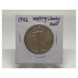1942 WALKING LIBERTY HALF