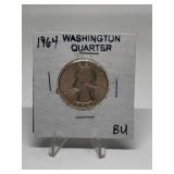 1964 Washington Quarter BU