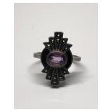 Sterling Silver Amethyst Ring Size 7