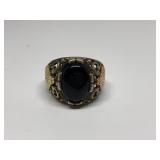 Sterling Silver Onyx Ring Size 11