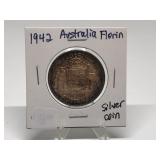 1942 Australia Florin Silver Coin