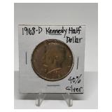 1968-D Kennedy Half Dollar 40% Silver