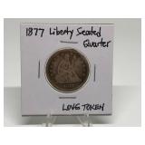 1877 Liberty Seated Quarter