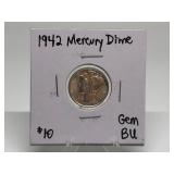 1942 Mercury Dime