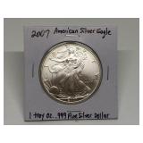 2007 1 Troy oz .999 Fine Silver Eagle