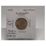 1953 El Salvador 50 Centavos