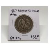 1887 Mexico 50 Centavos