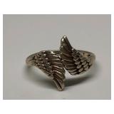 Sterling Silver Wings Ring Size 6.5