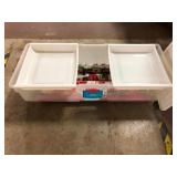 Christmas Wrapping Paper & Rubbermaid Storage Box