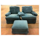 Armchair Set with Ottoman