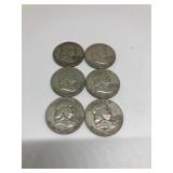 1958-1963 Franklin Half Dollars