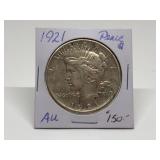 1921 Peace Dollar AU (Key Date)