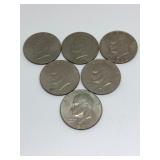 Lot of 6 IKE $1 Dollar US Coins