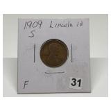 1909-S Lincoln Wheat Cent Key-Date Graded by Consi