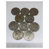 Lot of 10 IKE $1 Dollar US Coins