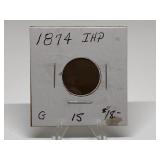 1874 Indian Head Penny
