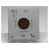 1911-S Lincoln Wheat Penny