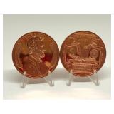 (2) .999 1oz. Copper Rounds