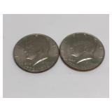 1976x2 Kennedy Half Dollars (no mint mark)