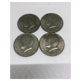 1976-Dx4 Kennedy Half Dollars