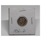 1936-D Mercury Dime