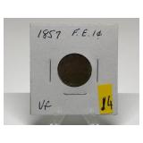 1857 Flying Eagle Cent Graded Very Fine Condition