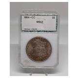 1884-CC Morgan Dollar PCI MS-63