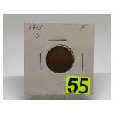 1915-S Lincoln Penny Graded F