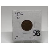 1922-D Lincoln Penny Graded F