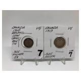 1919 Canadian Silver Dime & 1910 Canadian Silver N