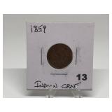 1859 Indian Head Penny Graded VG